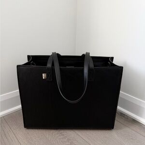 BEIS Black Structured Tote Bag